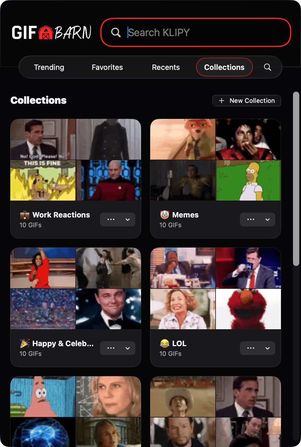 GIFBarn Collections on Mac